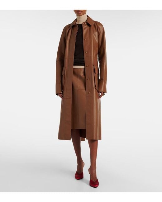 Joseph Brown Okabe Leather Coat