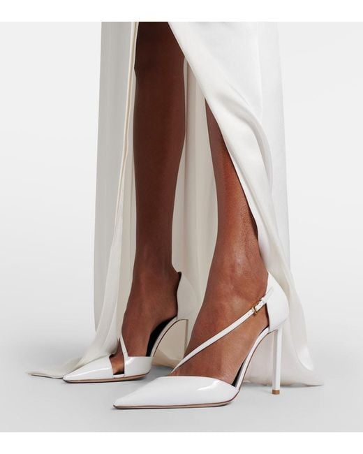Tom Ford White 105 Patent Leather Pumps