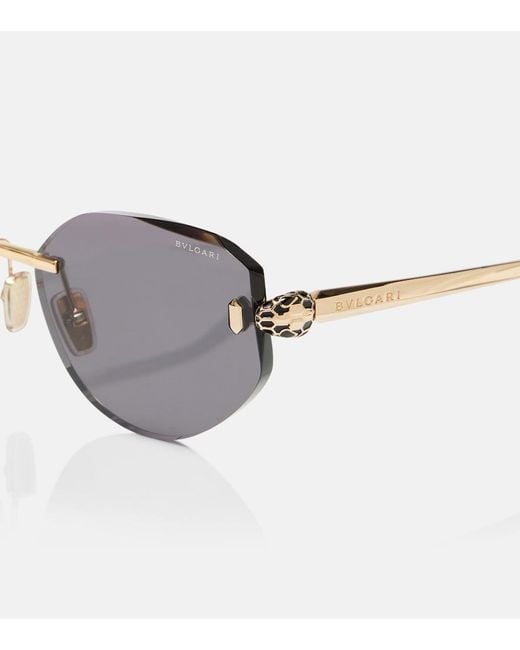 BVLGARI Brown Serpenti Forever Oval Sunglasses