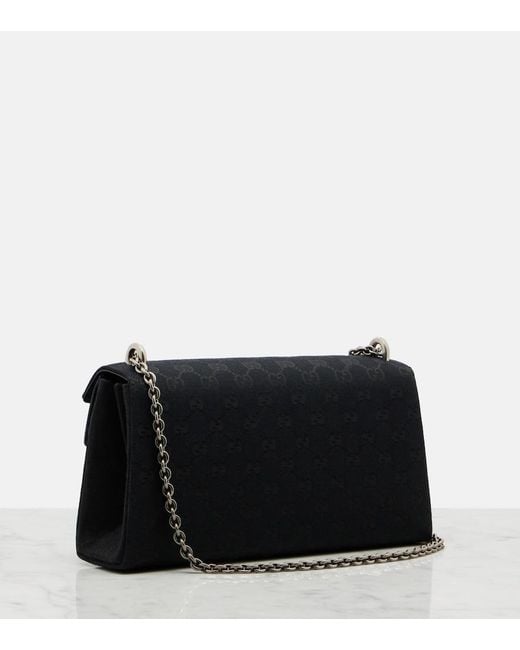Gucci Black Dionysus Small Gg Canvas Shoulder Bag