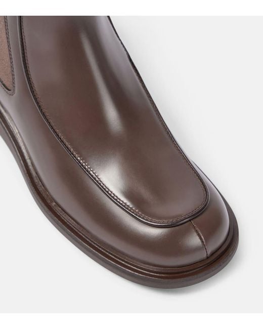 Tod's Brown Chelsea Boots Aus Leder