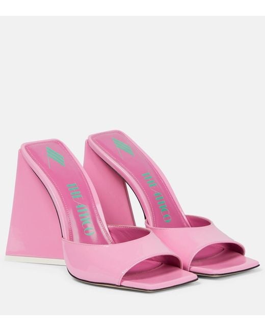 The Attico Pink Devon Patent Leather Mules