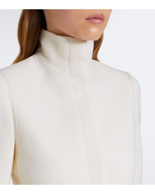 Alaïa White Cropped Wool Jacket