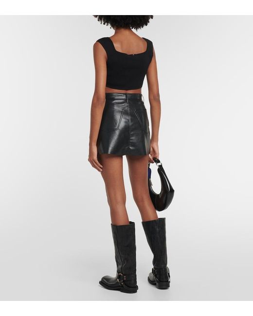 FRAME Black Le High 'n' Tight Miniskirt