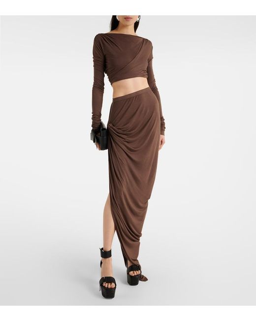 Rick Owens Brown Jade Crop Top