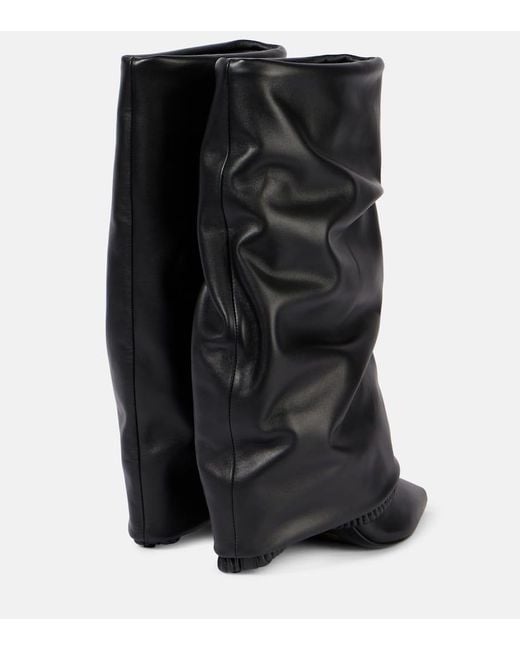 Balmain Black Trouser Leather Boots