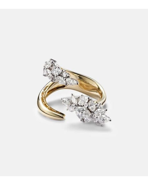 Anillo Golden Strada De Oro De 18 Ct Con Diamantes YEPREM de color Metallic