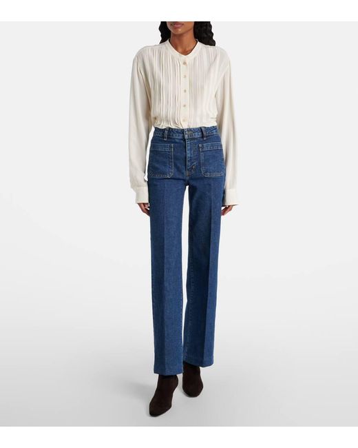 FRAME Blue Straight Jeans Refined Saturn