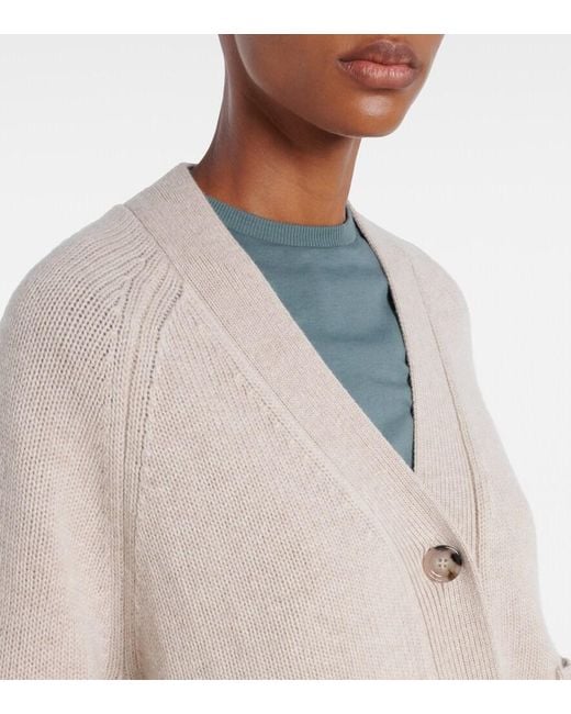 Jardin Des Orangers Natural Wool And Cashmere Cardigan