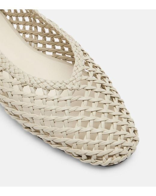 Le Monde Beryl Natural Regency Woven Leather Ballet Flats