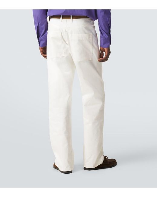 Jeans Rectos Con Cinturon Plan C de hombre de color White