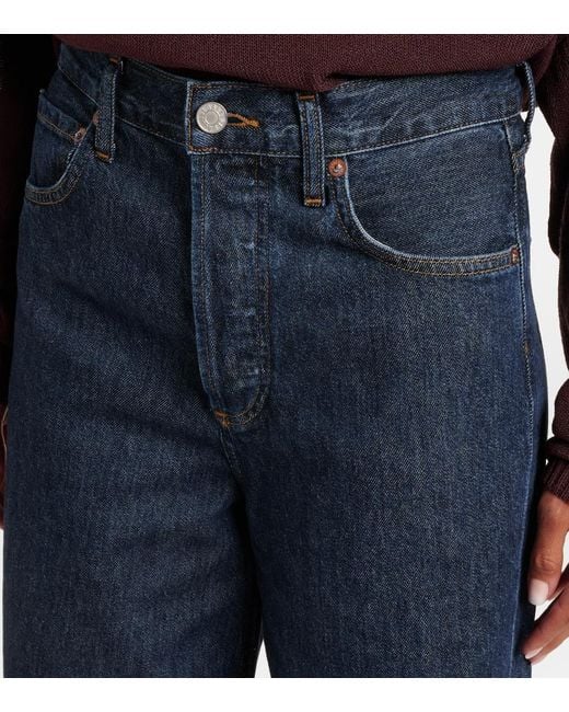 Agolde Blue Ren High-Rise Wide-Leg Jeans