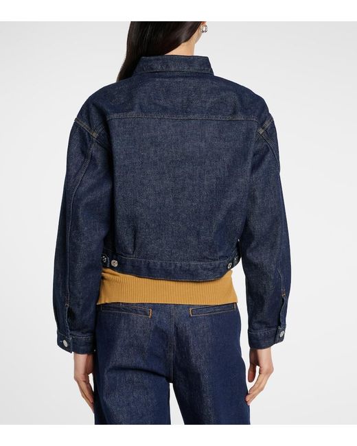 Citizens of Humanity Blue Alma Cropped Denim Jacket