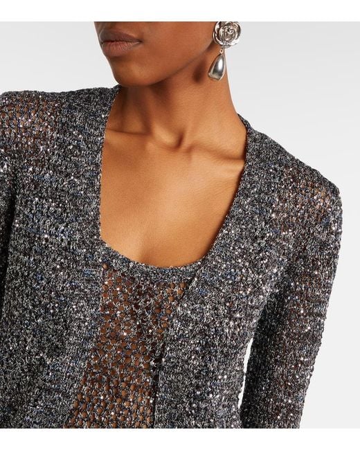 Missoni Blue Sequined Lame Cardigan