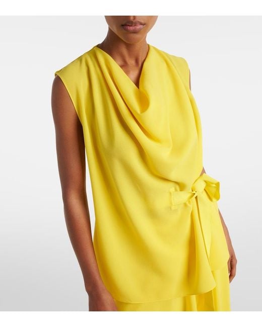 Roksanda Yellow Rua Draped Top