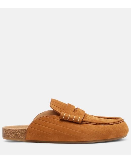 J.W. Anderson Brown Stitch Suede Mules