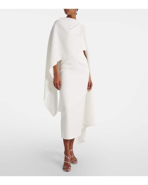 Roksanda White Bridal Midikleid Demetria Aus Crepe