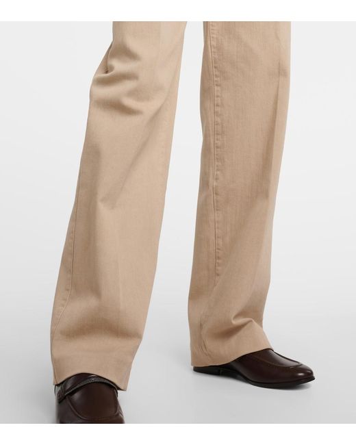 Brunello Cucinelli Natural Pleated Jeans