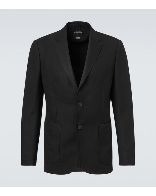 Zegna Black Wool Blazer for men