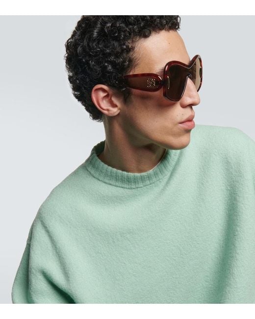 Loewe Brown Wave Shield Sunglasses for men