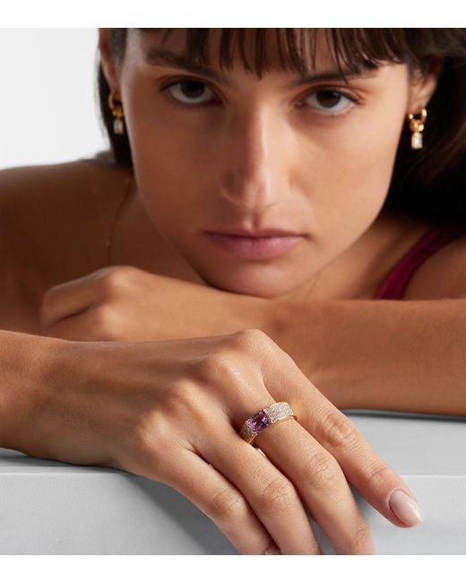 Anita Ko White 18Kt Ring With Sapphire And Diamonds