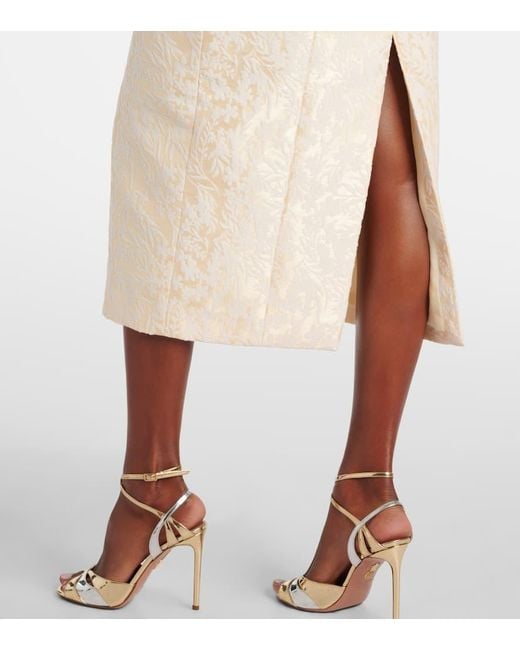 Markarian White Numa Velvet Midi Dress