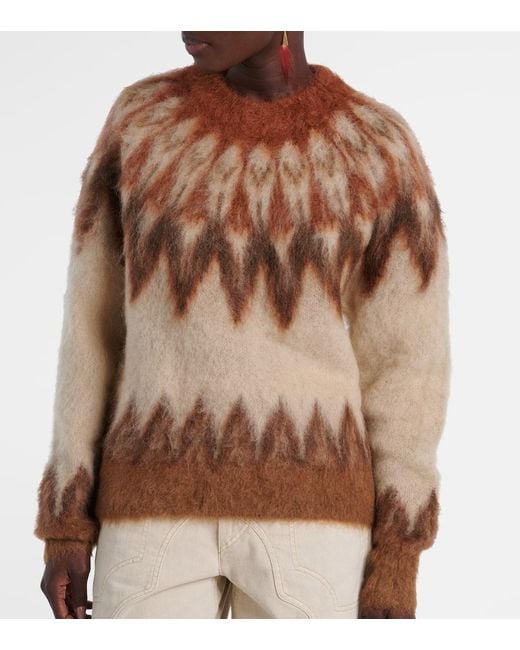 Isabel Marant Brown Pullover Natania Aus Einem Wollgemisch