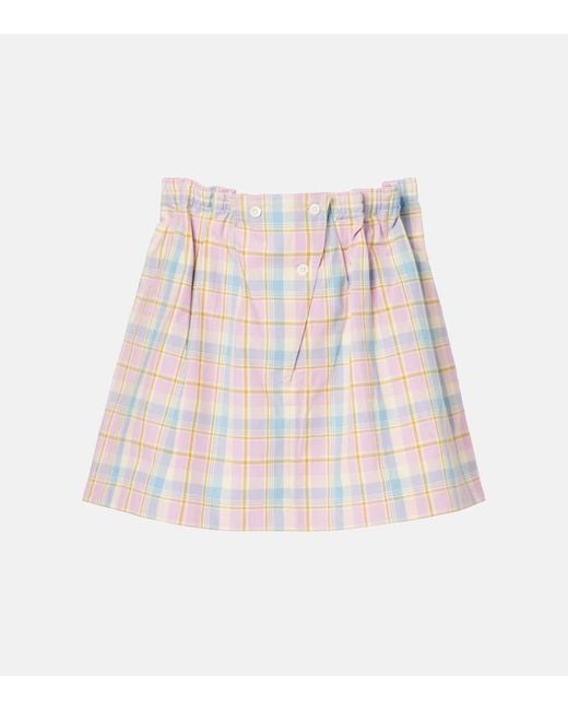 Prada Natural Minirock Aus Baumwolle