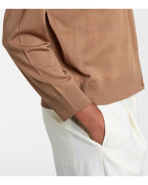 Moncler Brown Virgin Wool Cardigan