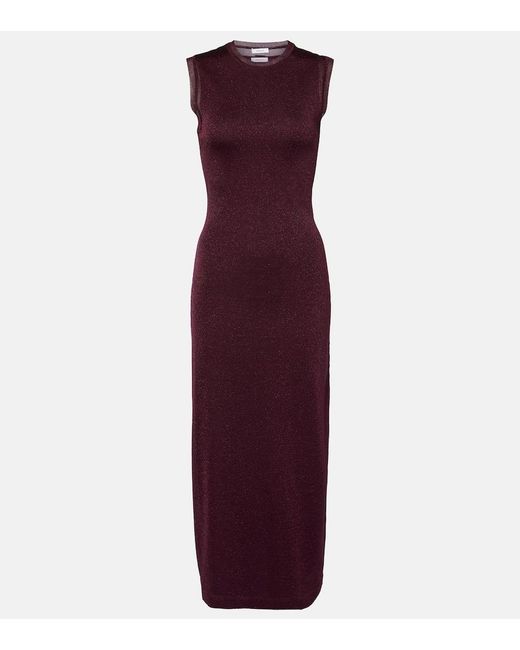 Ferragamo Purple Lurex Maxi Dress