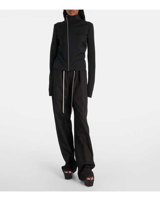 Rick Owens Black Gary Cropped Wool-Blend Jacket