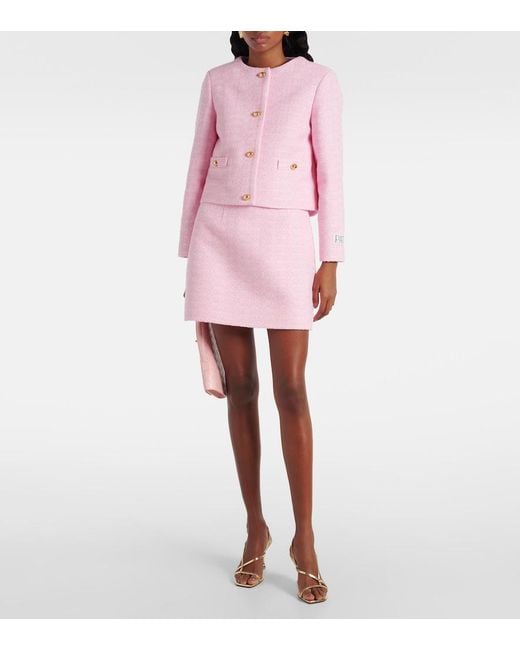 Patou Pink Cotton Tweed Jacket