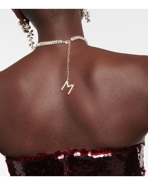 Magda Butrym White Choker Heart Mit Kristallen