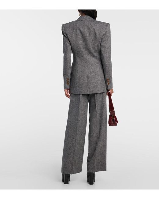 Blazer cruzado en mezcla de lana Vivienne Westwood de color Gray
