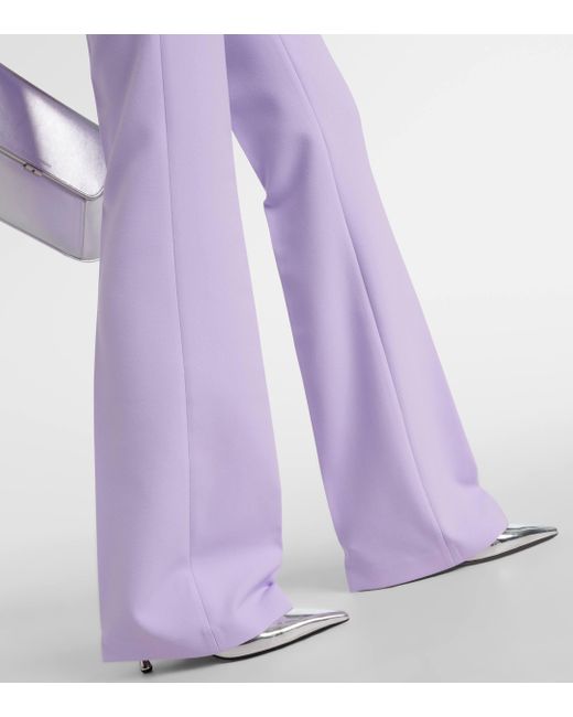 Pantalon evase Alexa en crepe Safiyaa en coloris Purple