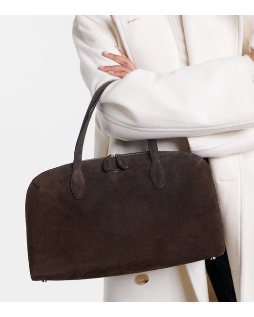 Totême Black Day Suede Tote Bag