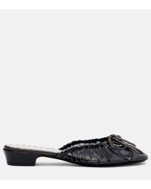 Herbert Levine Black Rain Check Pvc Mules