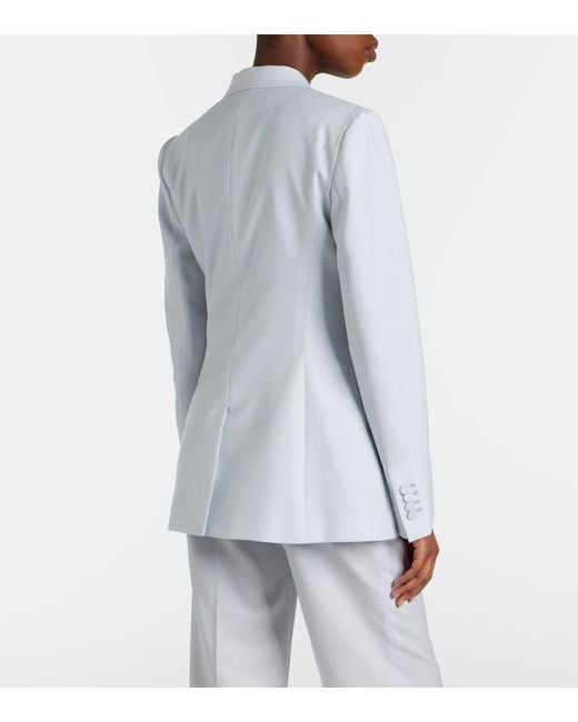 Gabriela Hearst Blue Angela Wool And Silk Blazer