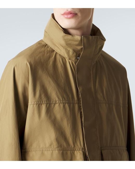 Lemaire Green Cotton Raincoat for men