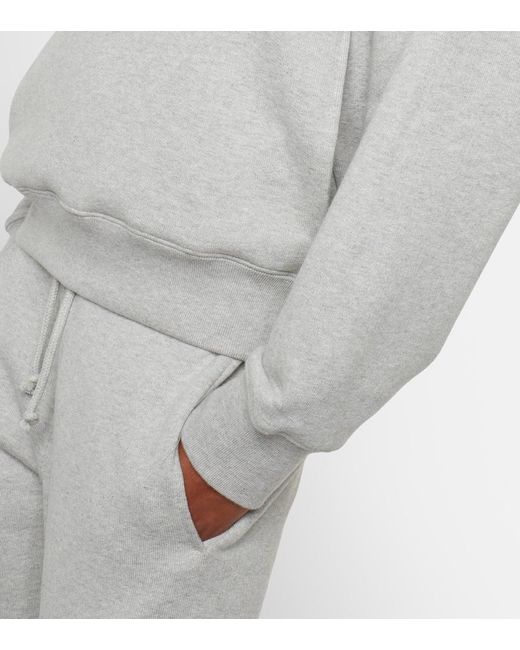 Victoria Beckham Gray Cotton Jersey Hoodie
