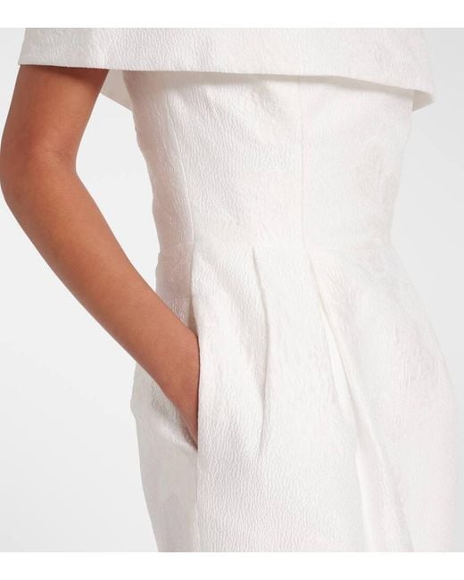 Rebecca Vallance White Off-Shoulder-Maxikleid Antoinette