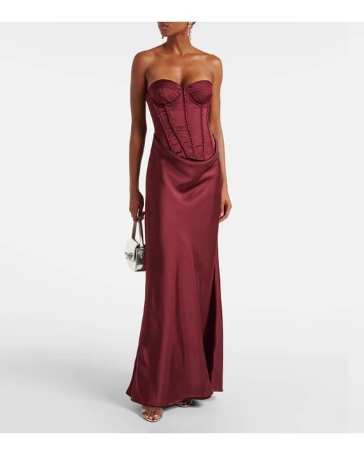 Abito Lungo A Corsetto di ROTATE BIRGER CHRISTENSEN in Purple