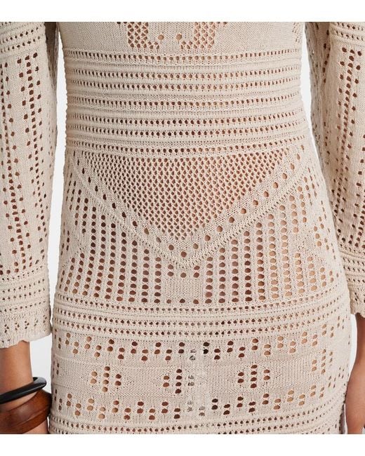 Isabel Marant Natural Dione Open-Knit Maxi Dress