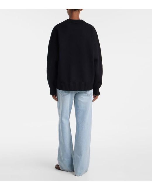 AMI Black Ami De Cour Virgin Wool Sweater