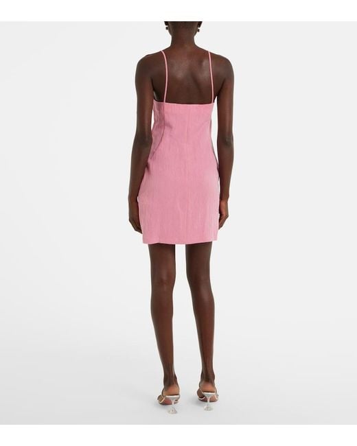 Blumarine Pink Floral Embroidered Mini Dress