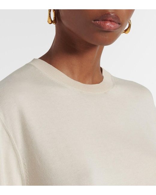 Loro Piana Natural Ice Wish Knitted Cotton Top