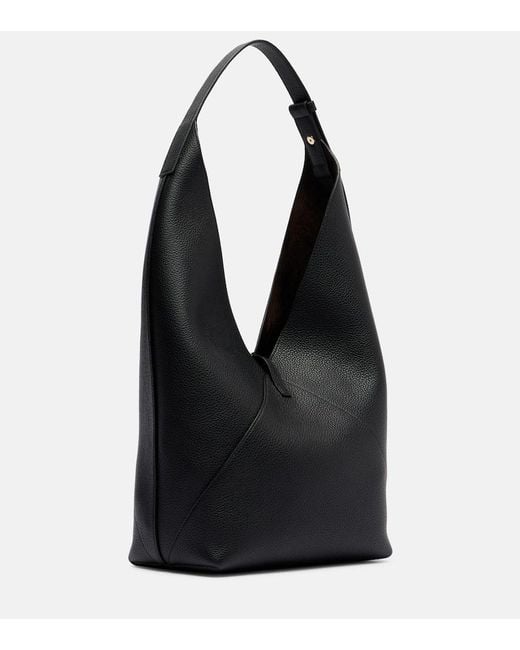 Ferragamo Black Origami Medium Leather Tote Bag