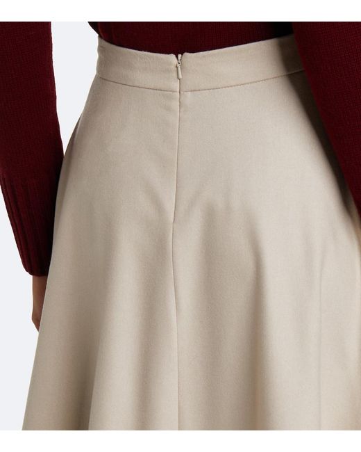 Max Mara Natural Wool Midi Skirt