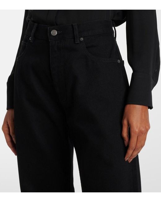 Valentino Black High-Rise Straight Jeans