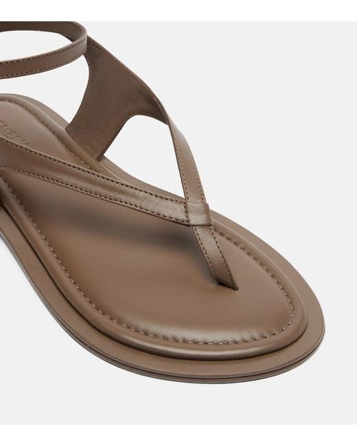 A.Emery Brown Sabine Leather Thong Sandals